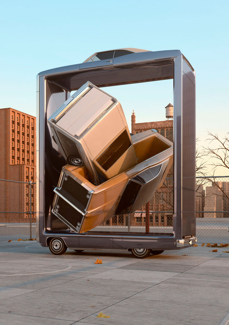 Illustration for article titled These Distorted Cars Will Mess With Your Mind, Man